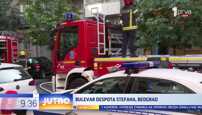 Požar u centru Beograda: Gori stan u potkrovlju; Vatrogasci na terenu