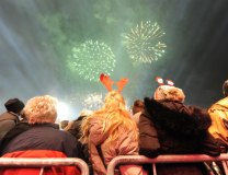Revelers in Belgrade welcome in 2017 (Tanjug)