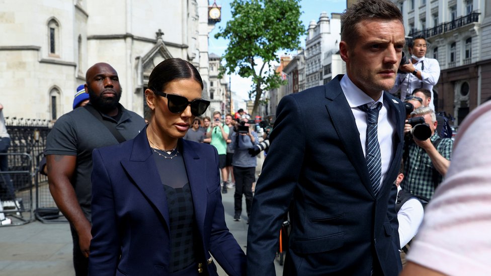 Džejmi Vardi je pratio svoju suprugu na sudu u utorak/Reuters