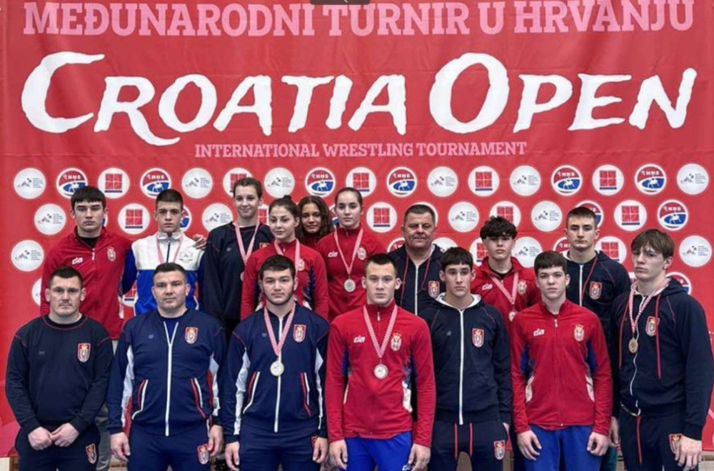 Rvačka reprezentacija Srbije do 17 godina osvojila 9 medalja u Zagrebu