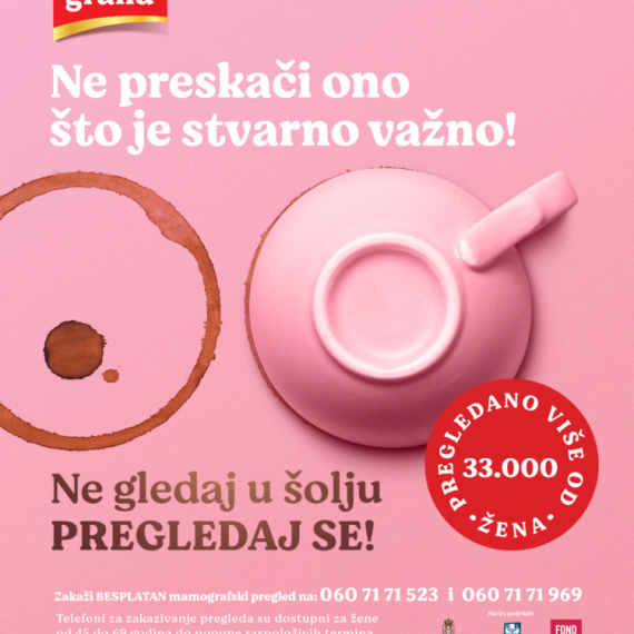 Novi termini za besplatne mamografske preglede: "Ne gledaj u šolju, pregledaj se"