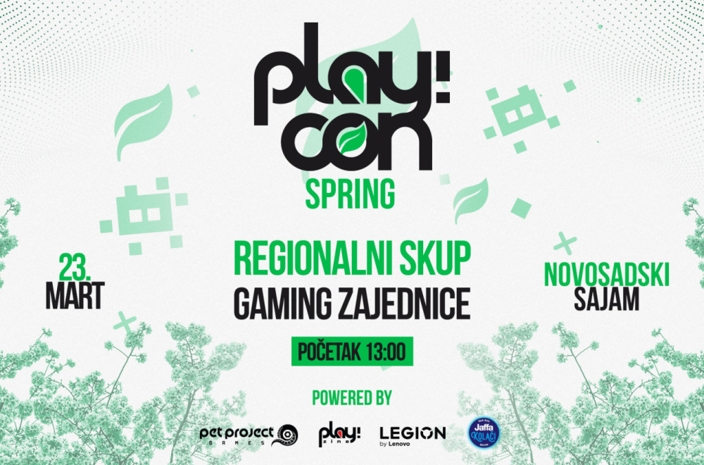Prolećno izdanje Play!Con gejming konferencije: Vidimo se 23. marta na Novosadskom Sajmu!
