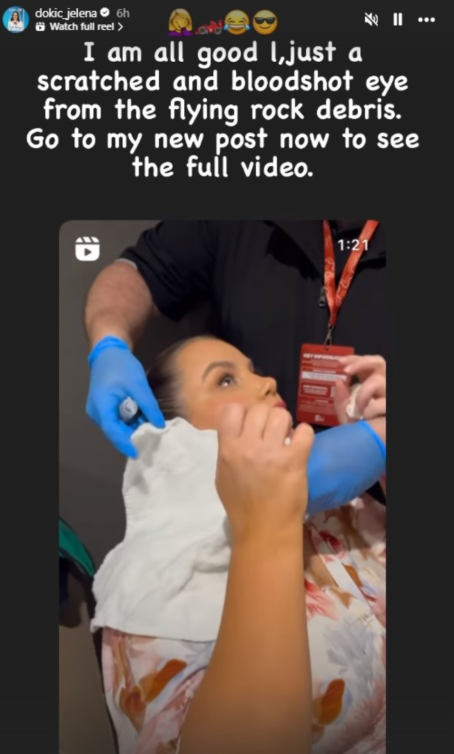 Bizarna povreda Jelene Dokić dok je gledala Formulu 1