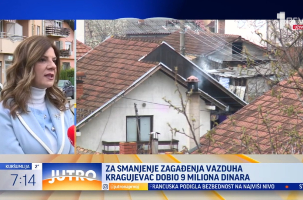 Kragujevac dobio 9 miliona dinara za smanjenje zagađenja vazduha VIDEO