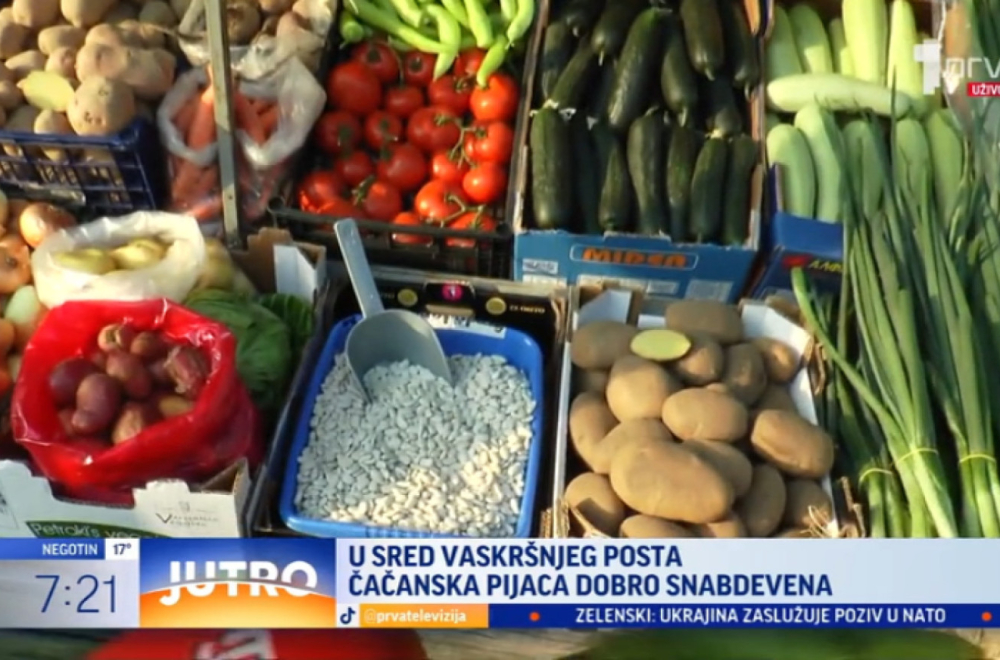 Tokom Vaskršnjeg posta, čačanska pijaca dobro snabdevena VIDEO