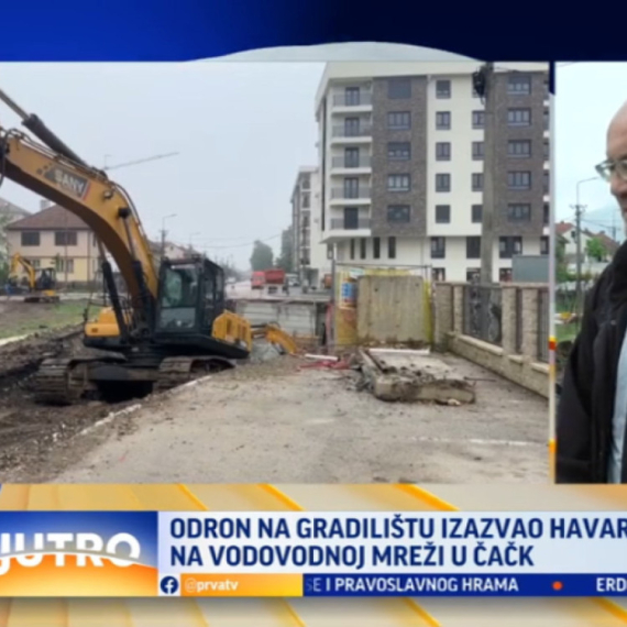 Odron na gradilištu u Čačku izazvao havariju VIDEO