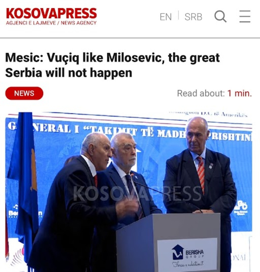 Stipe Mesić u ofanzivi laži i uvreda protiv Vučića i Srbije na skupu koji promoviše veliku Albaniju FOTO