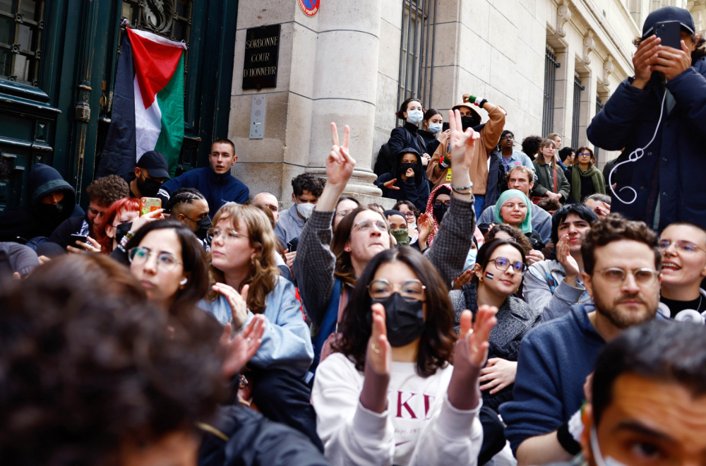 Fakultet zatvoren: Ispred Sorbone održan protest protiv rata u Gazi VIDEO
