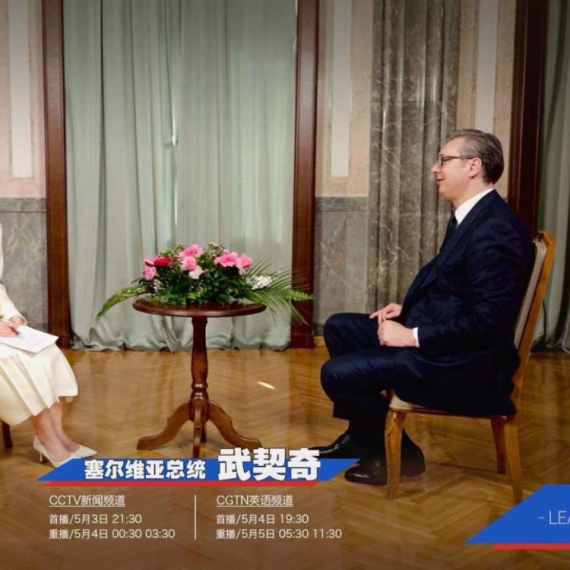 Gledalo ga 300 miliona ljudi; Vučićev intervju za kinesku televiziju izazvao veliko interesovanje FOTO