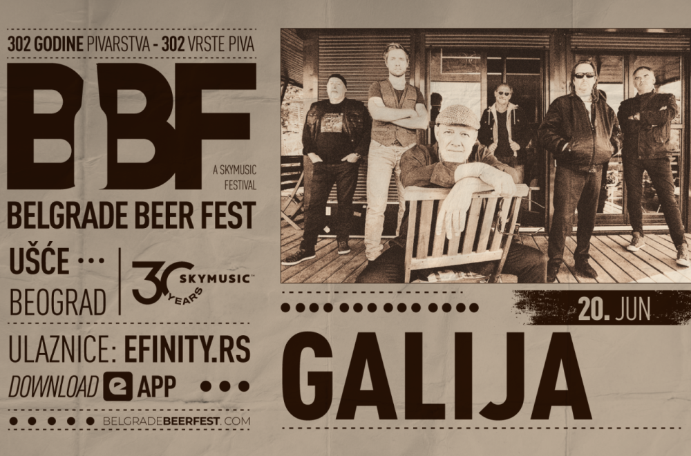 Ove godine i Galija na Belgrade Beer Festu! Rok veterani nastupaju prvog dana festivala, 20. juna