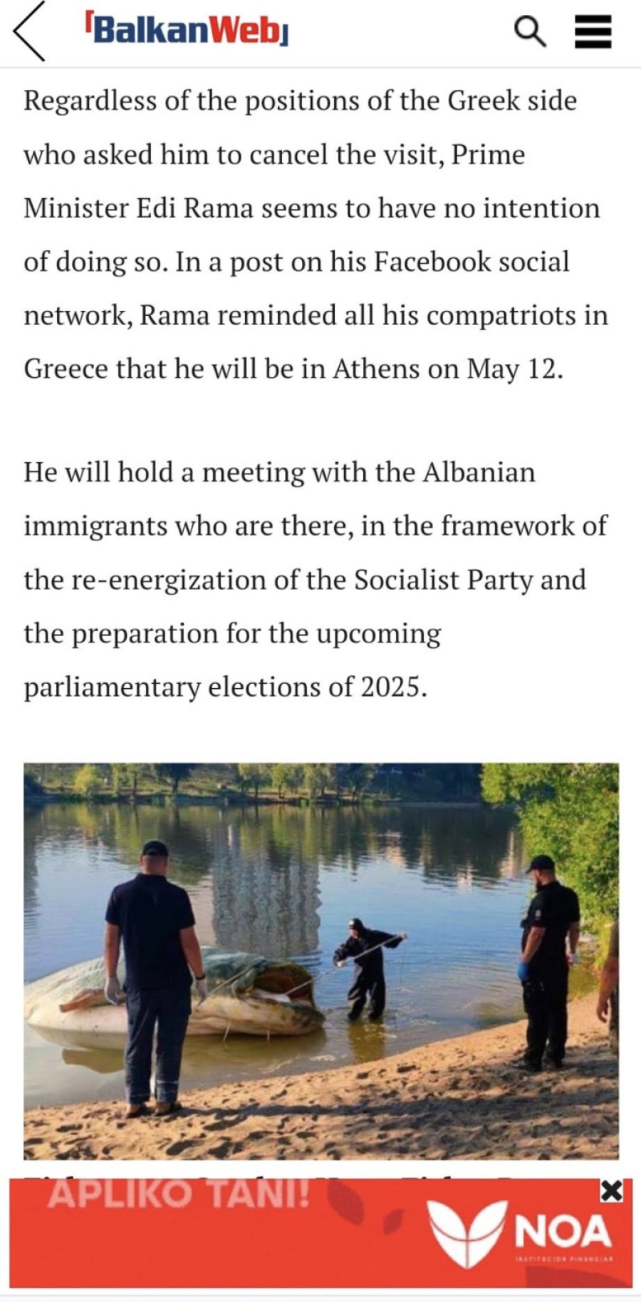 Skandal u Atini: Edi Rama došao u privatnu posetu, pa organizovao miting bez saglasnosti grčkih vlasti VIDEO