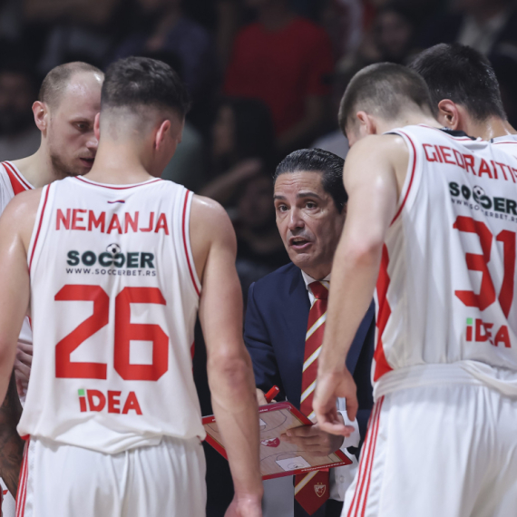 Košarkaši Zvezde došli na treći meč u Arenu VIDEO