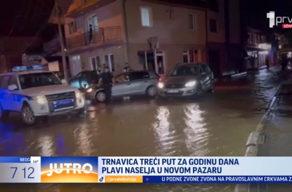 Trnavica treći put plavi naselja u Novom Pazaru VIDEO