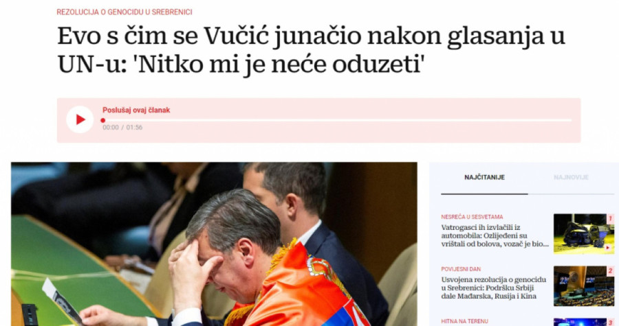 Likuju u BiH; Pušteni sramotni naslovi: Istorijski dan; Hrvati udarili na Vučića, Albanci prete Srbiji FOTO