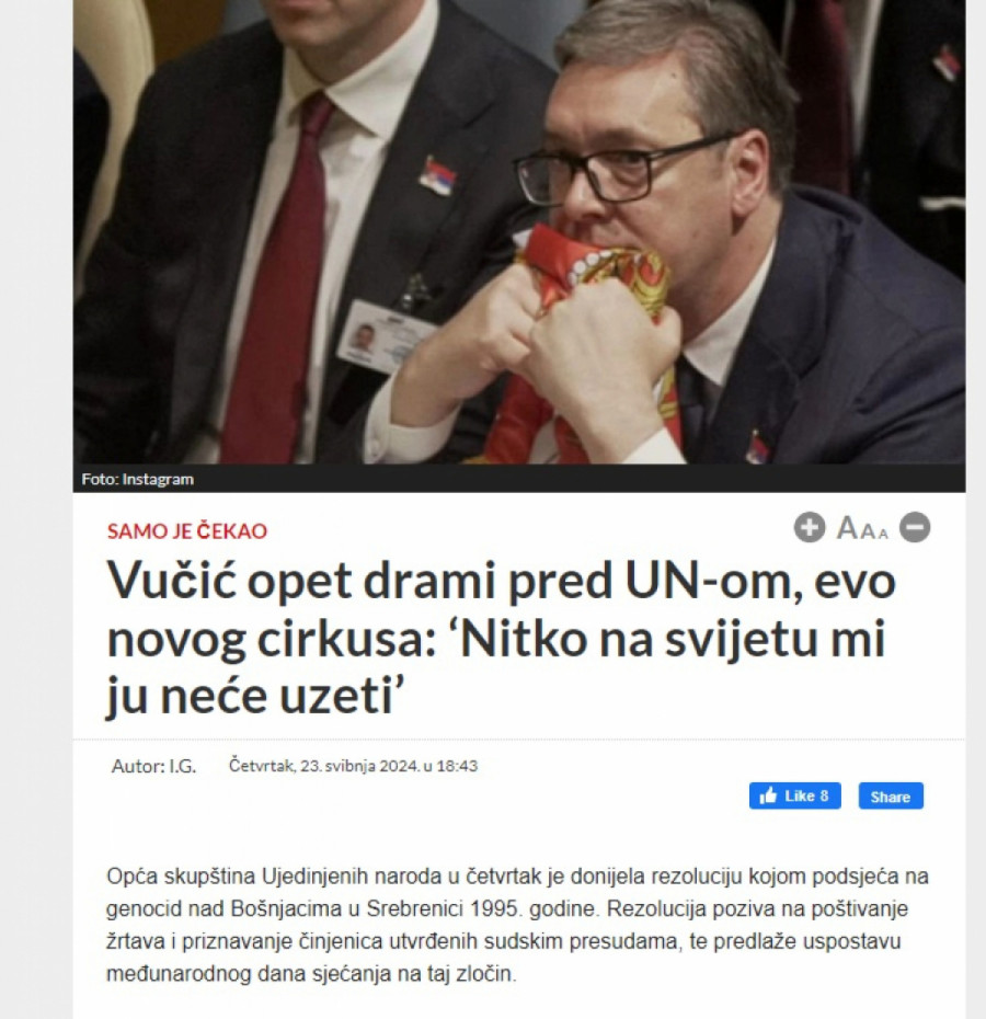 Likuju u BiH; Pušteni sramotni naslovi: Istorijski dan; Hrvati udarili na Vučića, Albanci prete Srbiji FOTO