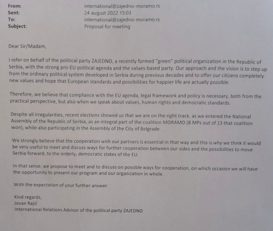 Opozicija se nudila zapadnim ambasadorima; Isplivali dokazi FOTO