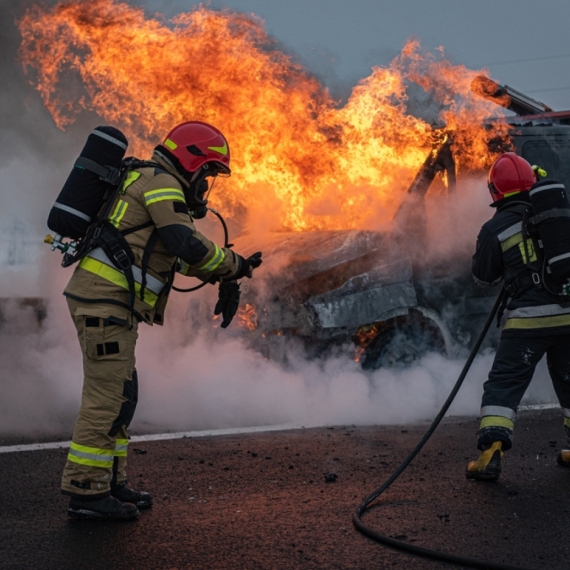 Eksplozije kod Kragujevca: Zapalio se kamion zbog plinskih boca