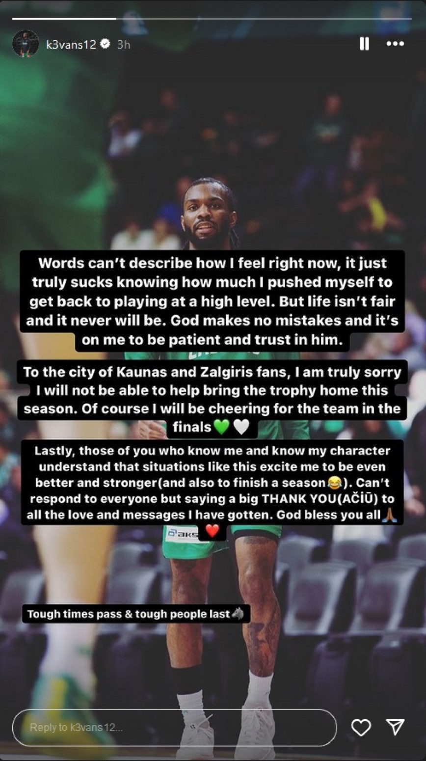 Evans: Život nije pravedan i nikada neće biti