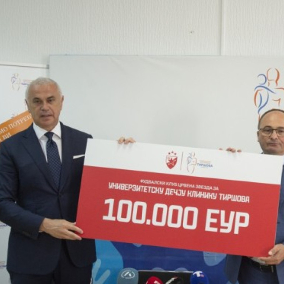Zvezda donirala 100.000 evra dečijoj klinici u Tiršovoj