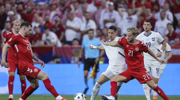 Prekid na meču Srbije - navijač uleteo na teren VIDEO