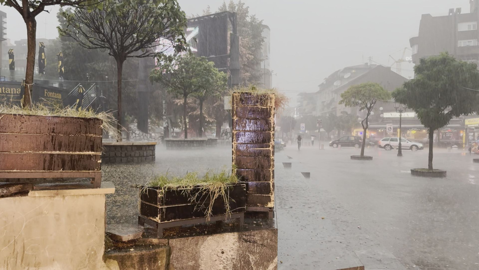 Novi Pazar zahvatilo jako nevreme: Vetar obarao stabla u centru grada FOTO/VIDEO