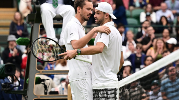 Dimitrov poveo u prvom setu pa predao Medvedevu meč