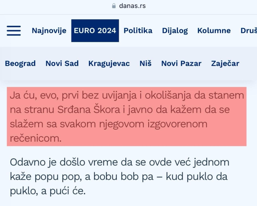 Opozicioni Danas sa udarnog mesta poručuje: Da, Danila Vučića treba ubiti uranijumom u rudniku FOTO