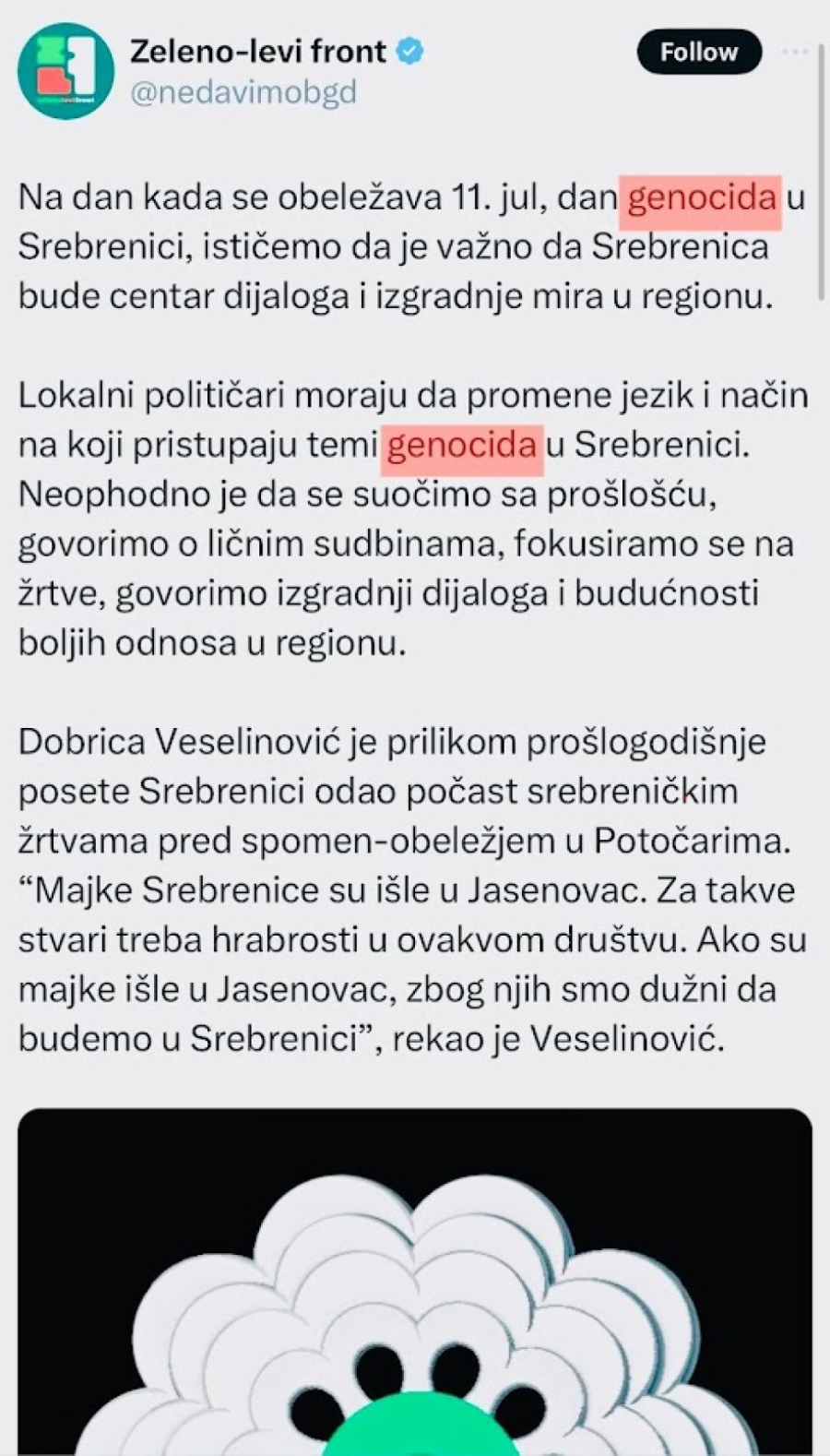 Radomir Lazović, Dobrica Veselinović i Pavle Grbović ponovili: Srebrenica je genocid FOTO