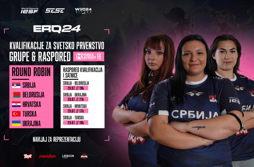 MLBB kvalifikacije za IESF Šampionat: Naša ženska reprezentacija kreće u akciju 28. jula!