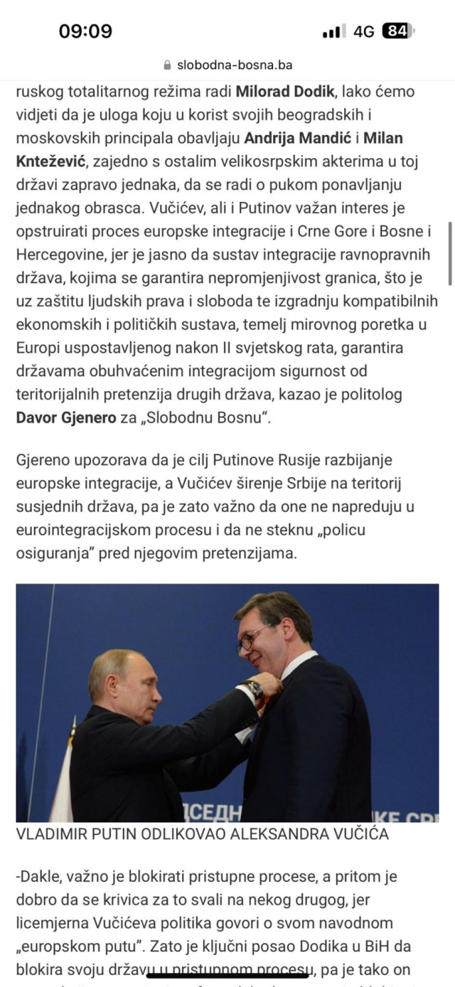 Islamistička Slobodna Bosna opet udarila na Vučića: On i Putin sprovode operaciju rušenja BiH i Crne Gore