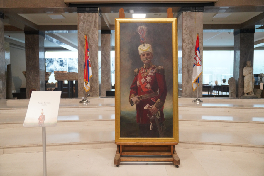 Portret kralja Petra I Karađorđevića izložen u Narodnom muzeju FOTO