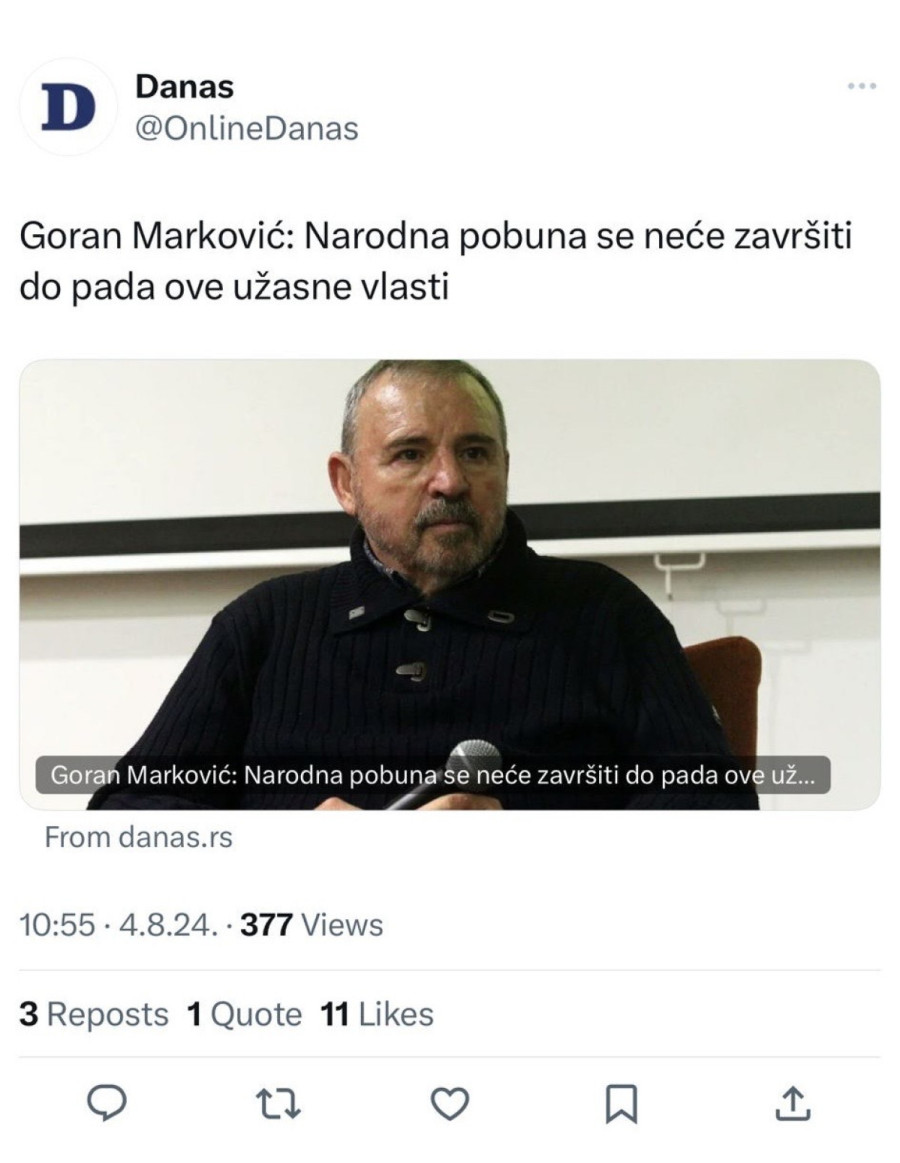 Marković još jednom potvrdio: Ovo nije borba protiv litijuma, već protiv Vučića FOTO