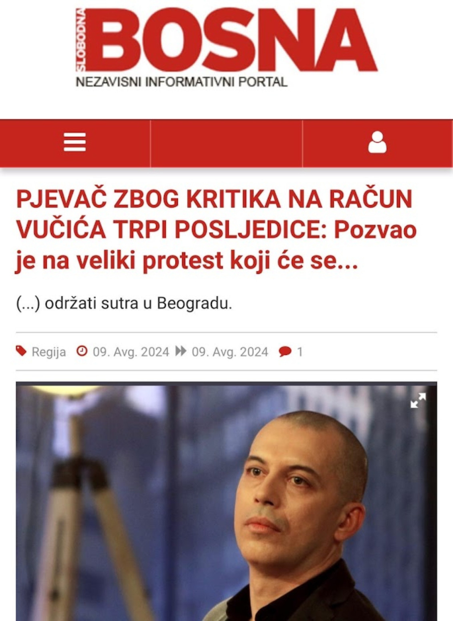 Žestoka podrška islamista protestu opozicije: Slobodna Bosna od sinoć puca po Vučiću iz svih oružja FOTO
