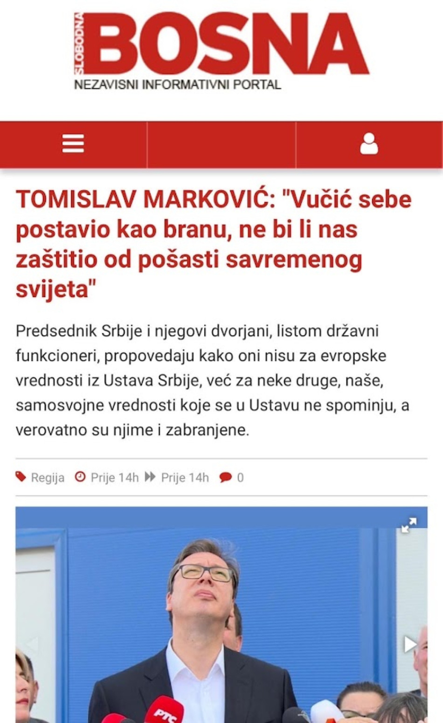 Žestoka podrška islamista protestu opozicije: Slobodna Bosna od sinoć puca po Vučiću iz svih oružja FOTO