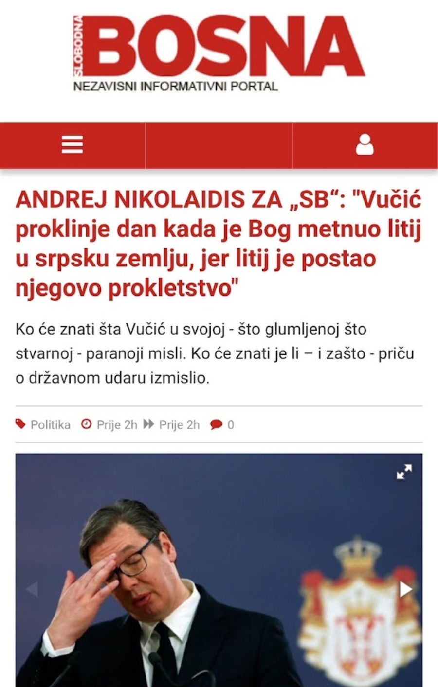 Žestoka podrška islamista protestu opozicije: Slobodna Bosna od sinoć puca po Vučiću iz svih oružja FOTO