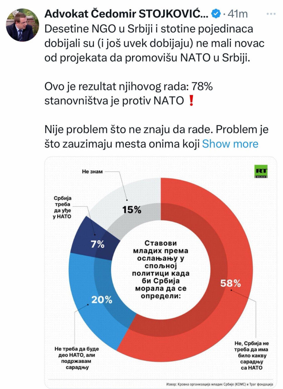 NATO lobista potvrdio: Desetine NVO i stotine pojedinaca u Srbiji dobili su novac za NATO propagandu FOTO
