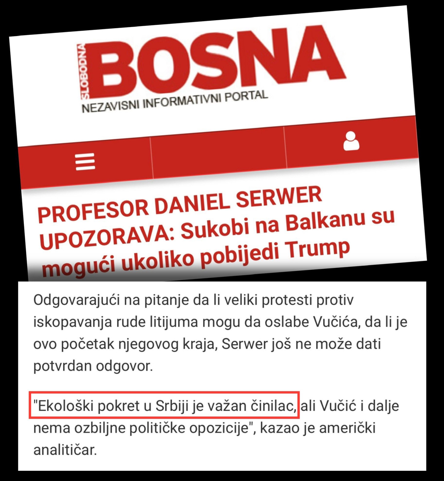 Potvrda iz američke duboke države: Protesti  protiv litijuma su važan činilac u rušenju Vučića