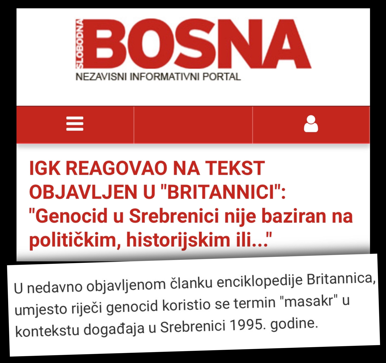 Mediji iz regiona koji ruše Vučića pobesneli; Enciklopedija Britanika tvrdi: Srebrenica nije genocid
