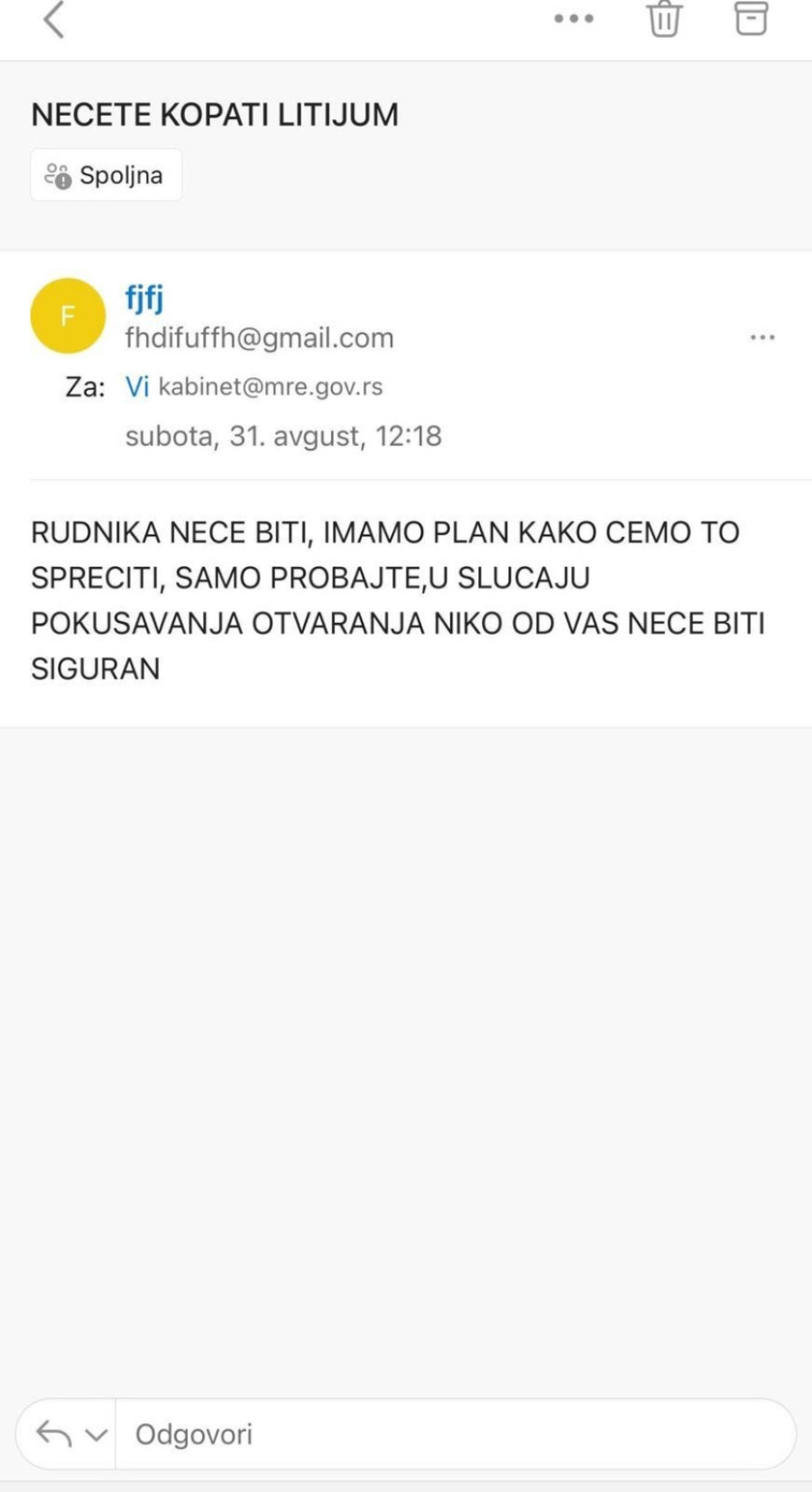 Uzbuna u ministarstvu! Stigle jasne pretnje: Niko neće biti siguran; Oglasili se iz ministarstva FOTO