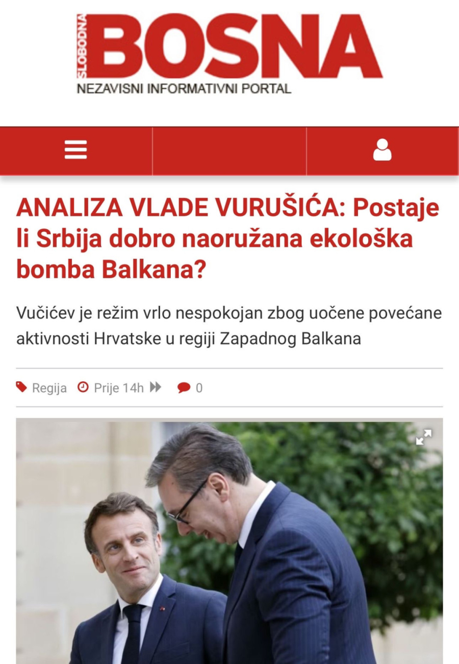 Panika: Hrvatski i islamistički mediji teško podneli Makronovu posetu i diplomatski uspeh Srbije FOTO