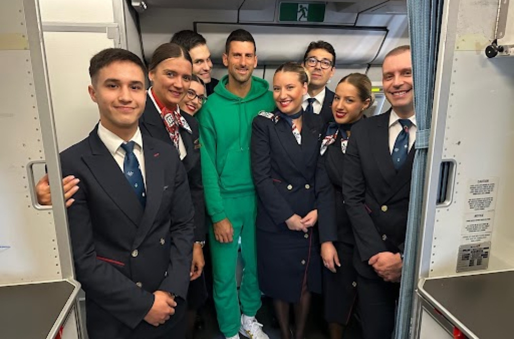 Đokovića na letu iz Njujorka sačekalo iznenađenje "Er Srbije" FOTO/VIDEO