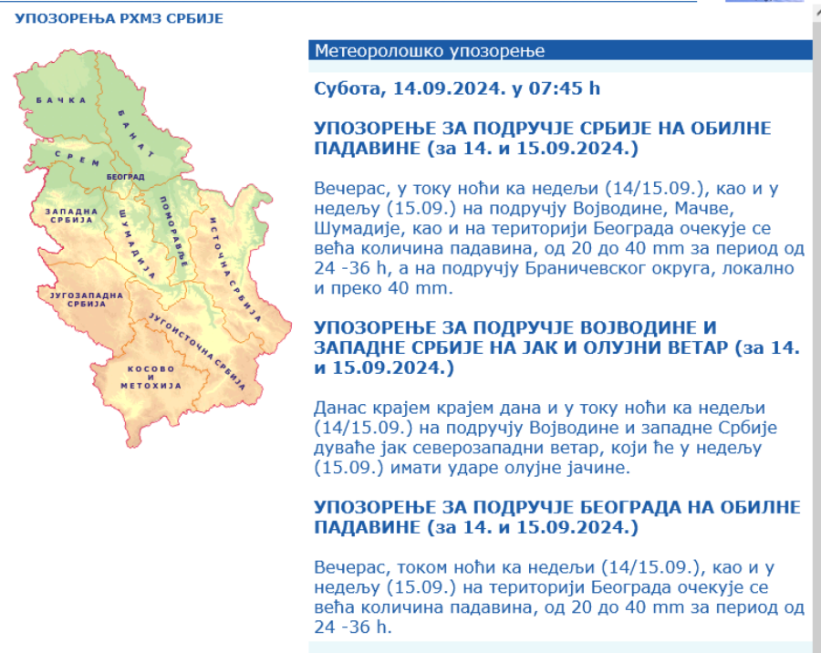 RHMZ upozorava: Pripremite se, stiže oluja FOTO