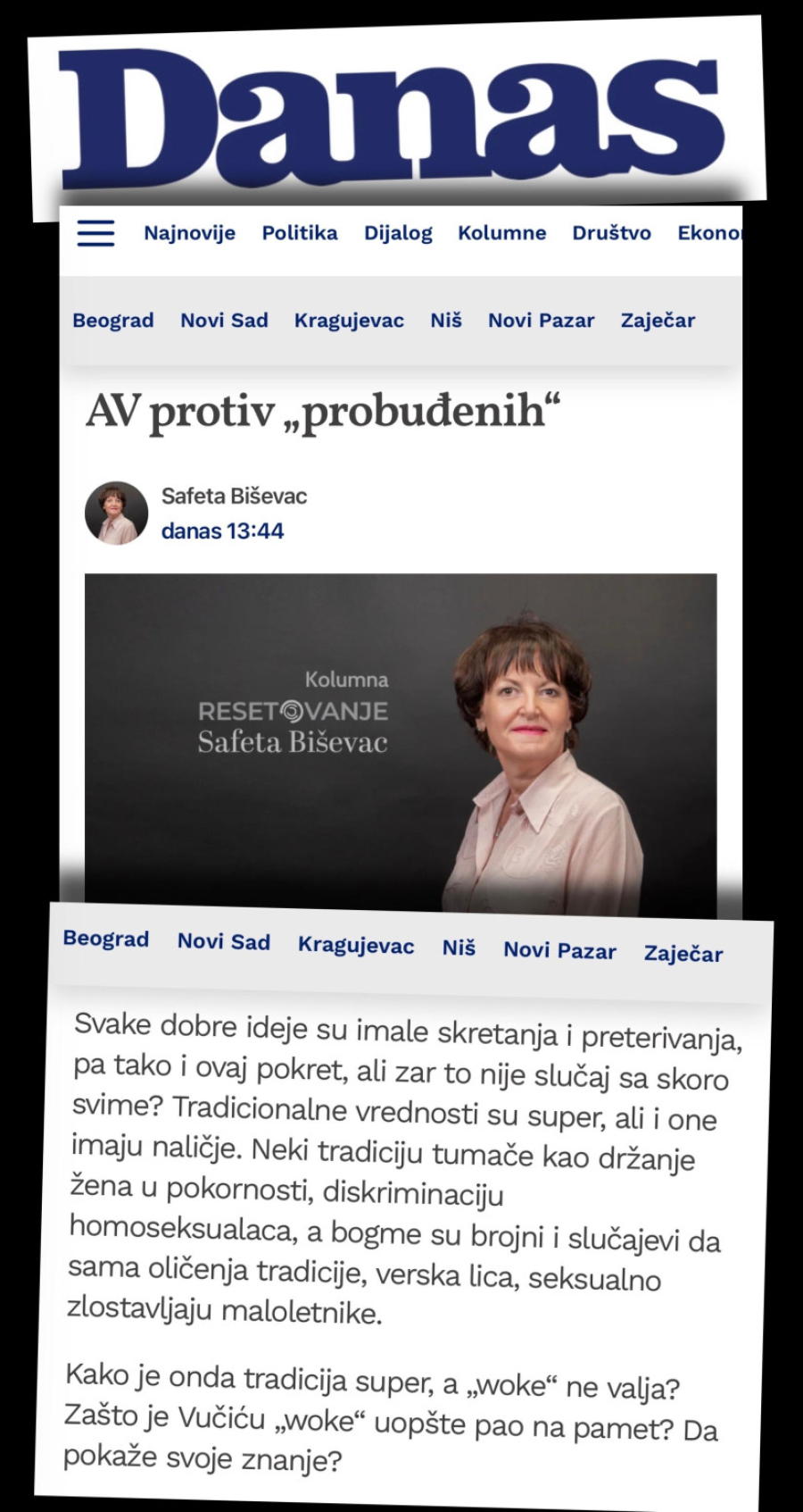 Danas napao Vučića zbog govora u UN: Zašto je tradicija super, a woke ne valja? FOTO