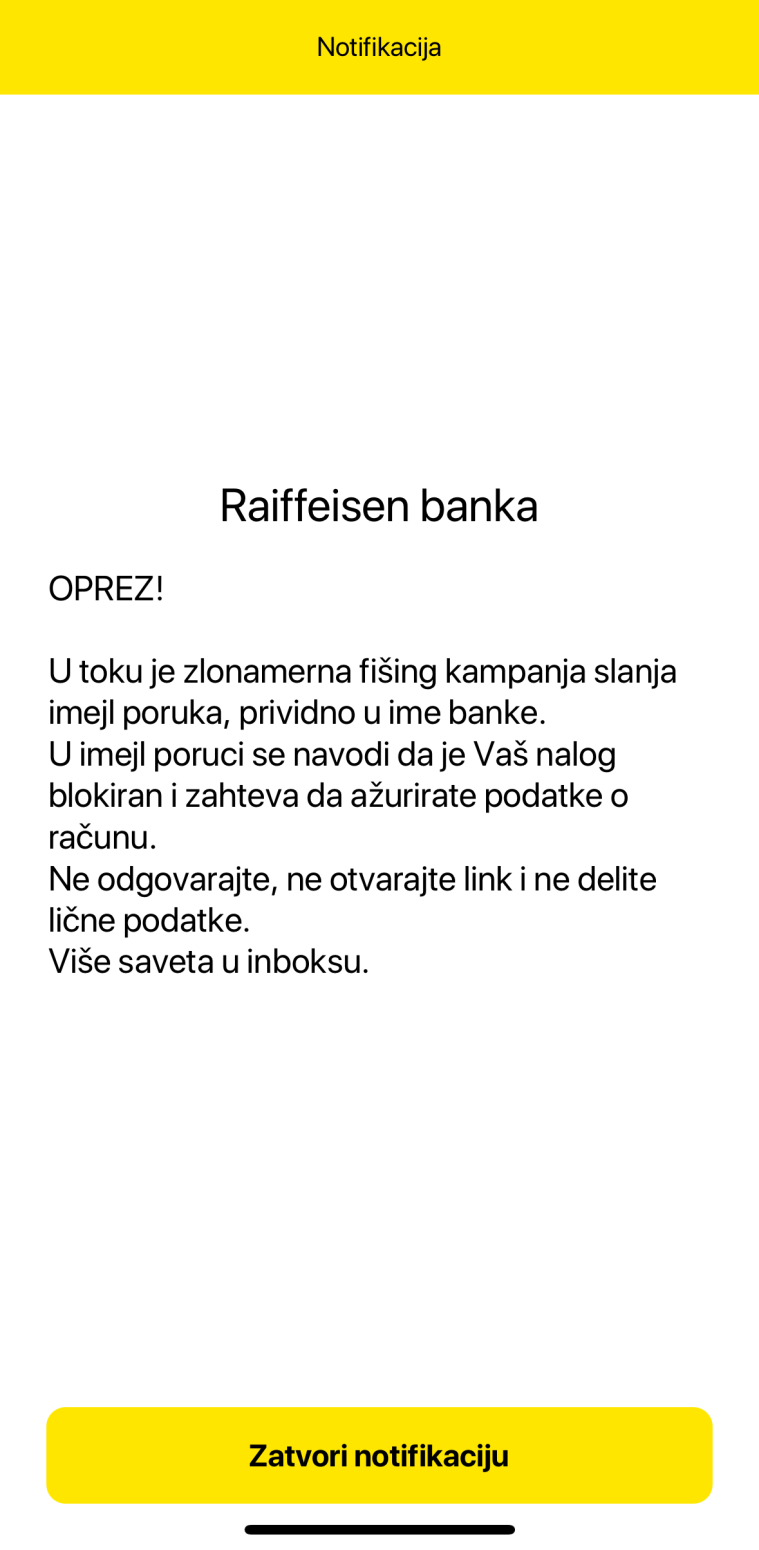 Banka u Srbiji upozorava: Ne, ne i ne