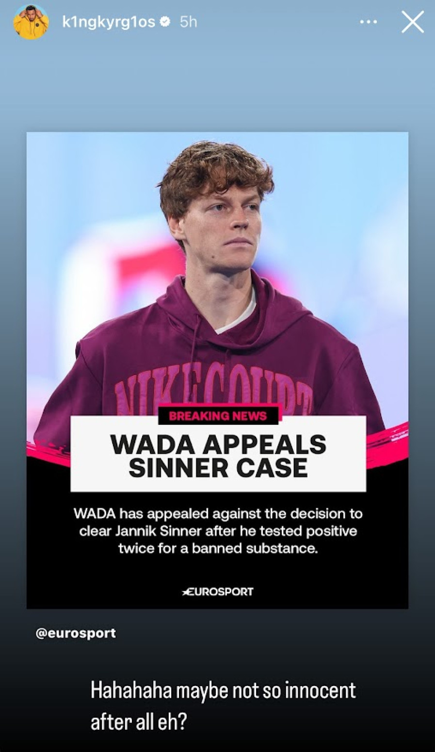 Kirjos opet prozvao Sinera FOTO