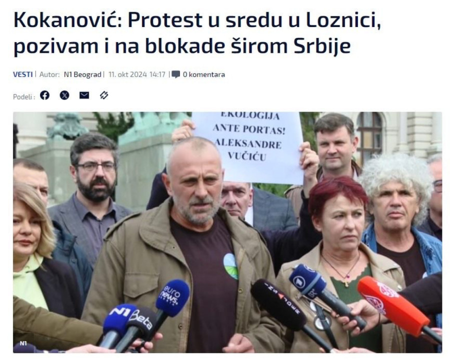 Lažni ekolozi najavljuju novo matretiranje građana: Žele da Srbija stane