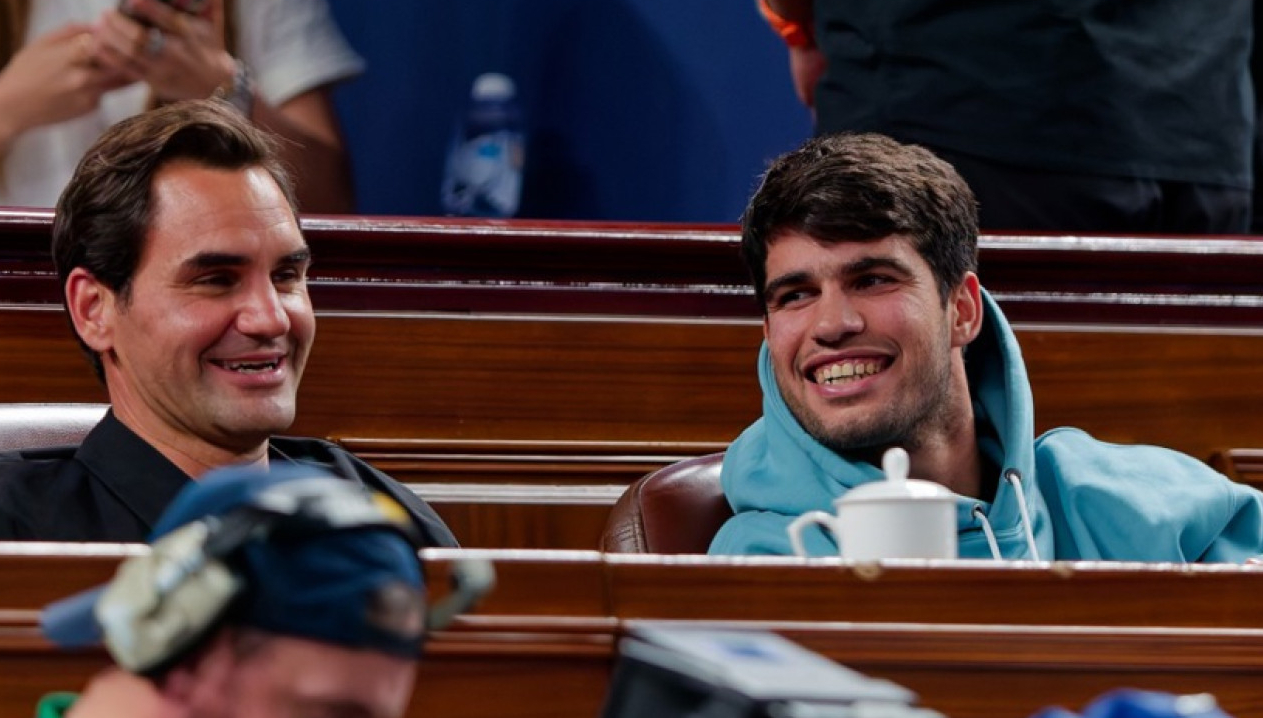 Federer i Alkaras trenirali zajedno: "Šta ja radim ovde?" VIDEO