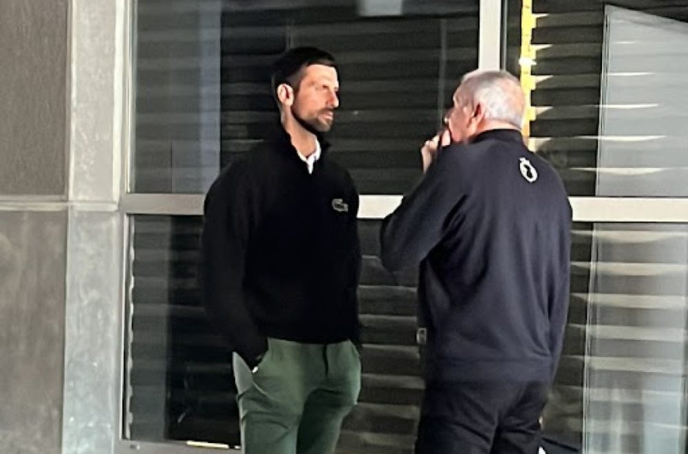 Susret legendi – Đoković i Obradović ispred Arene VIDEO
