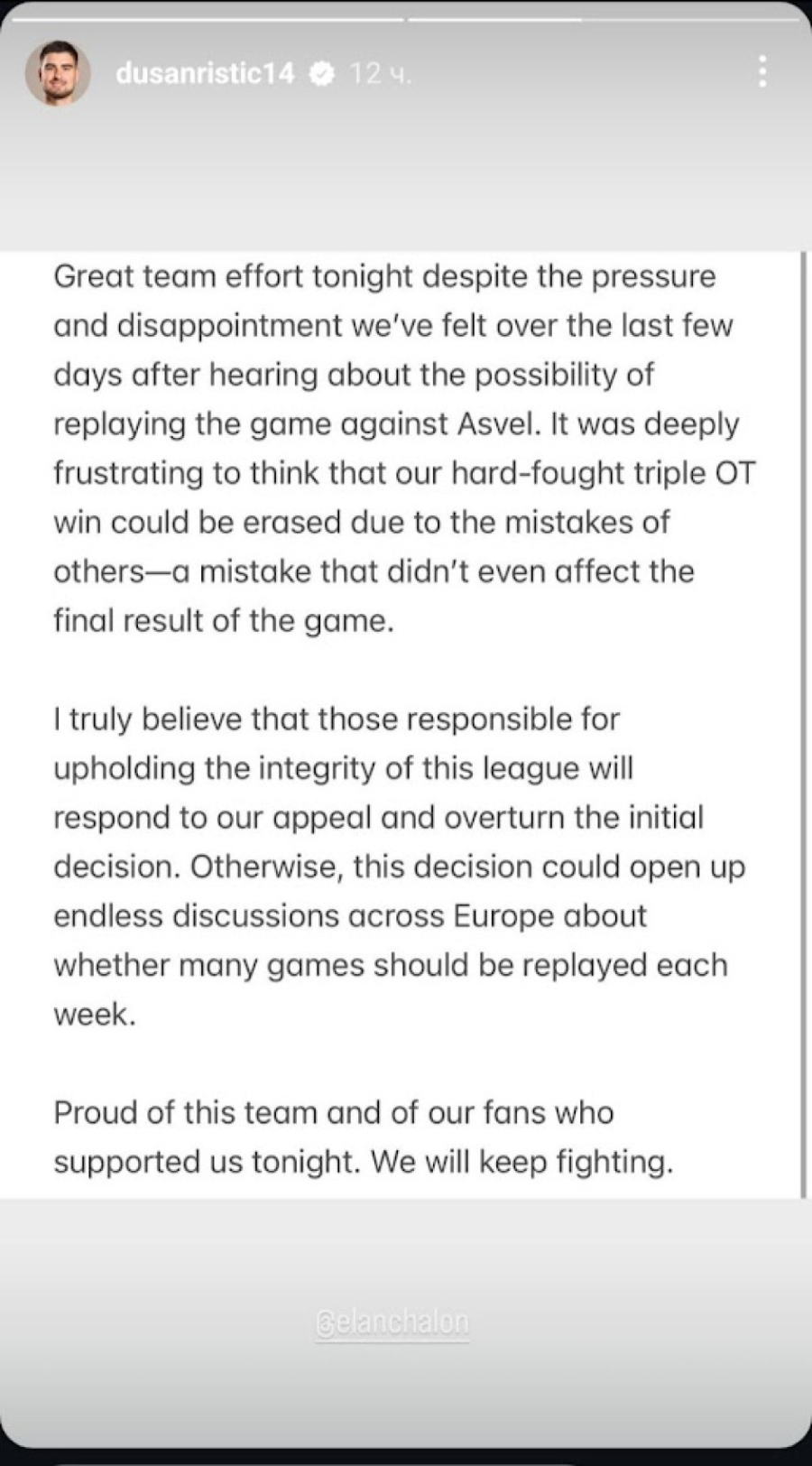 Srpski košarkaš besan posle poništene utakmice: Ovo bi moglo otvoriti diskusije širom Evrope