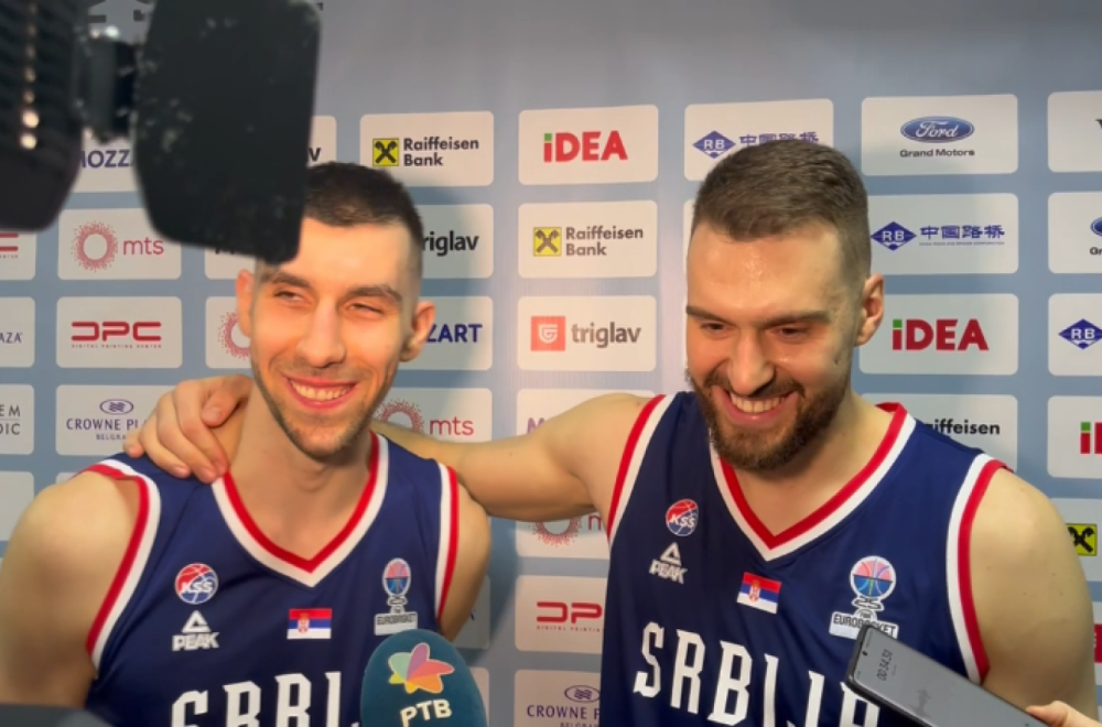 Gudurić: "Privilegija je igrati za Srbiju"; Dobrić: "Uživamo što smo ovde" VIDEO